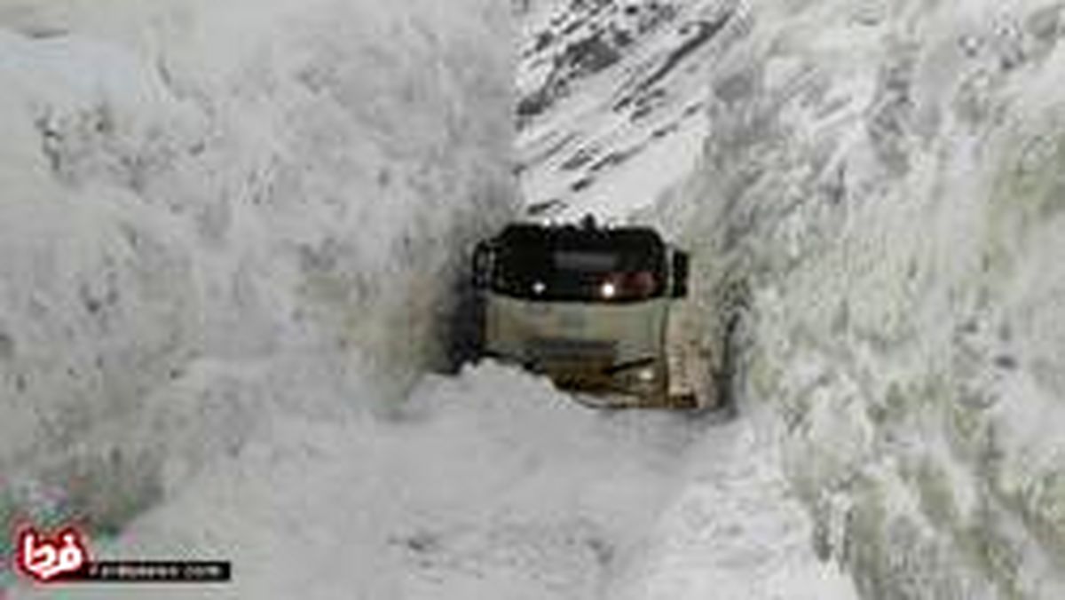 عکس: میزان برف در جاده کرج به چالوس