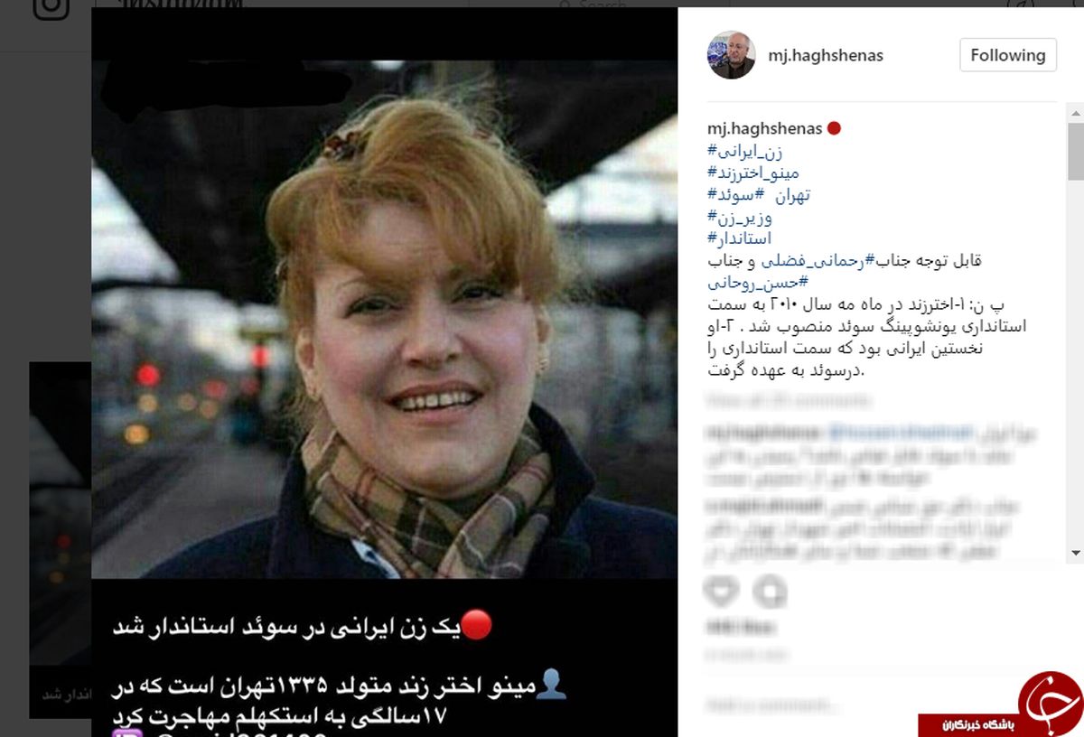 نخستین زن استاندار ایرانی در سوئد +عکس