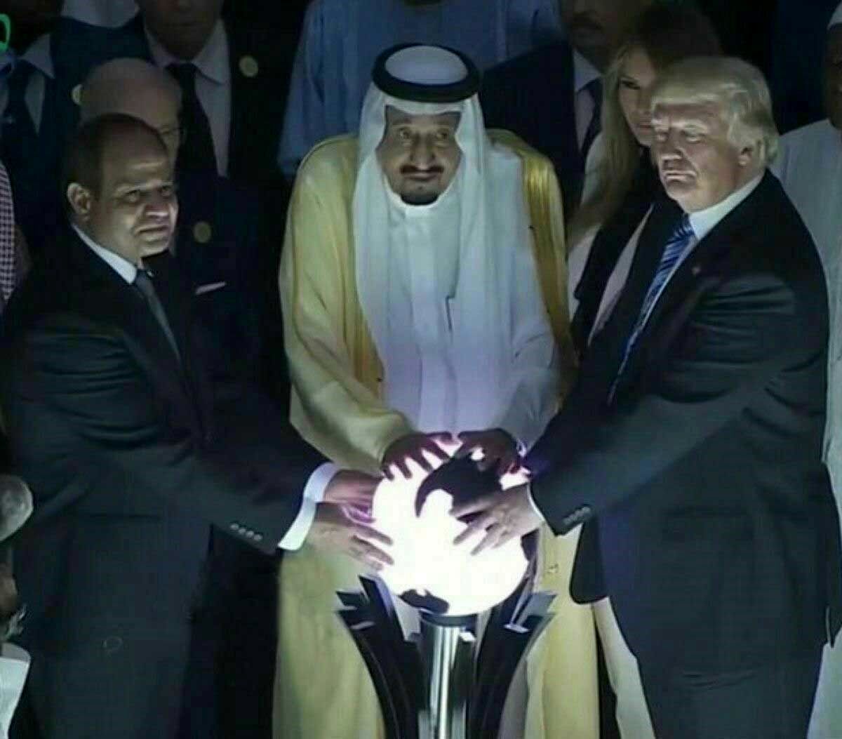 احضار روح توسط ترامپ و پادشاه عربستان +عکس