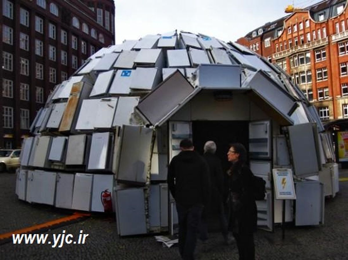 ساخت خانه قطبی با یخچال!/تصاویر