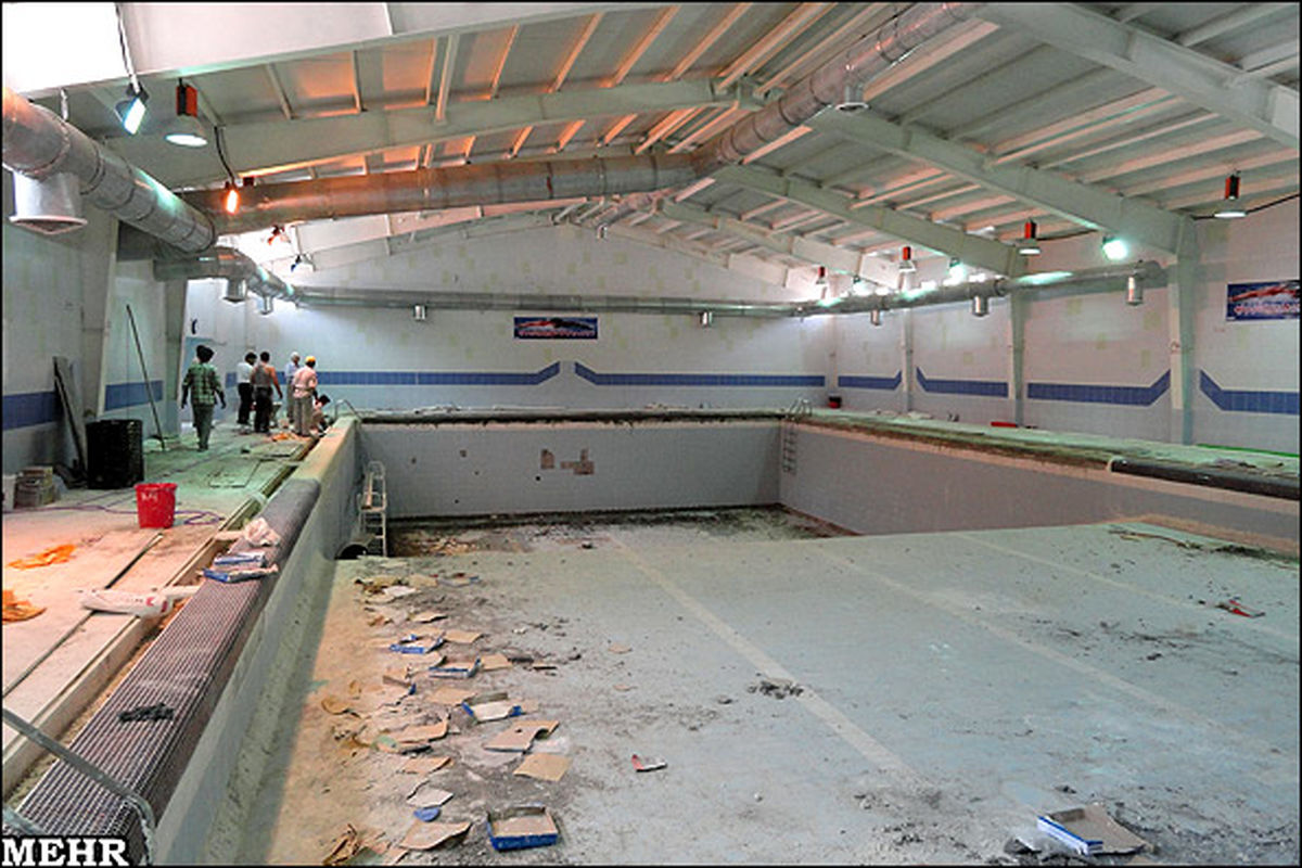 استخری که بعد از افتتاح غرق شد!/تصاویر