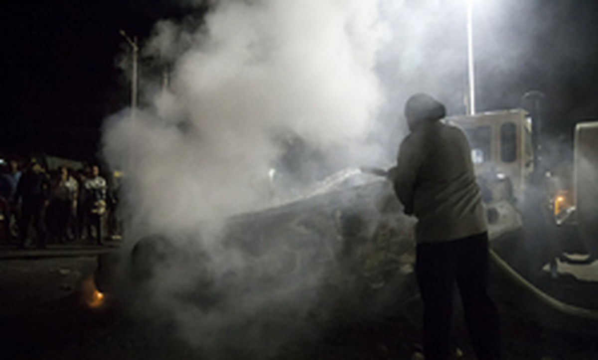 تصادف تانکر سوخت با اتوبوس مسافربری +تصاویر