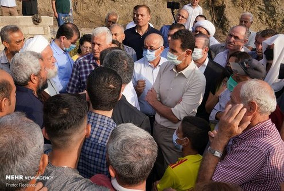 تصاویر: بشار اسد با ماسک در میان مردم لاذقیه