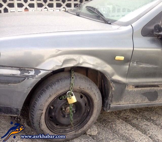 عکس: عجيب‎ترين روش براي جلوگيري از سرقت سمند