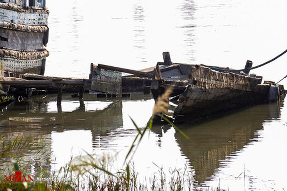 تصاویر: لنج‌های اروندرود به گل نشستند