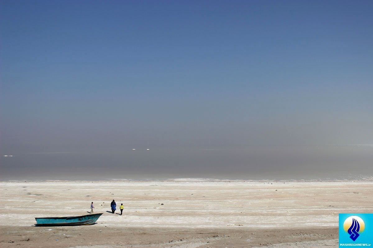 عکس/نمای غم انگیز دریاچه ارومیه