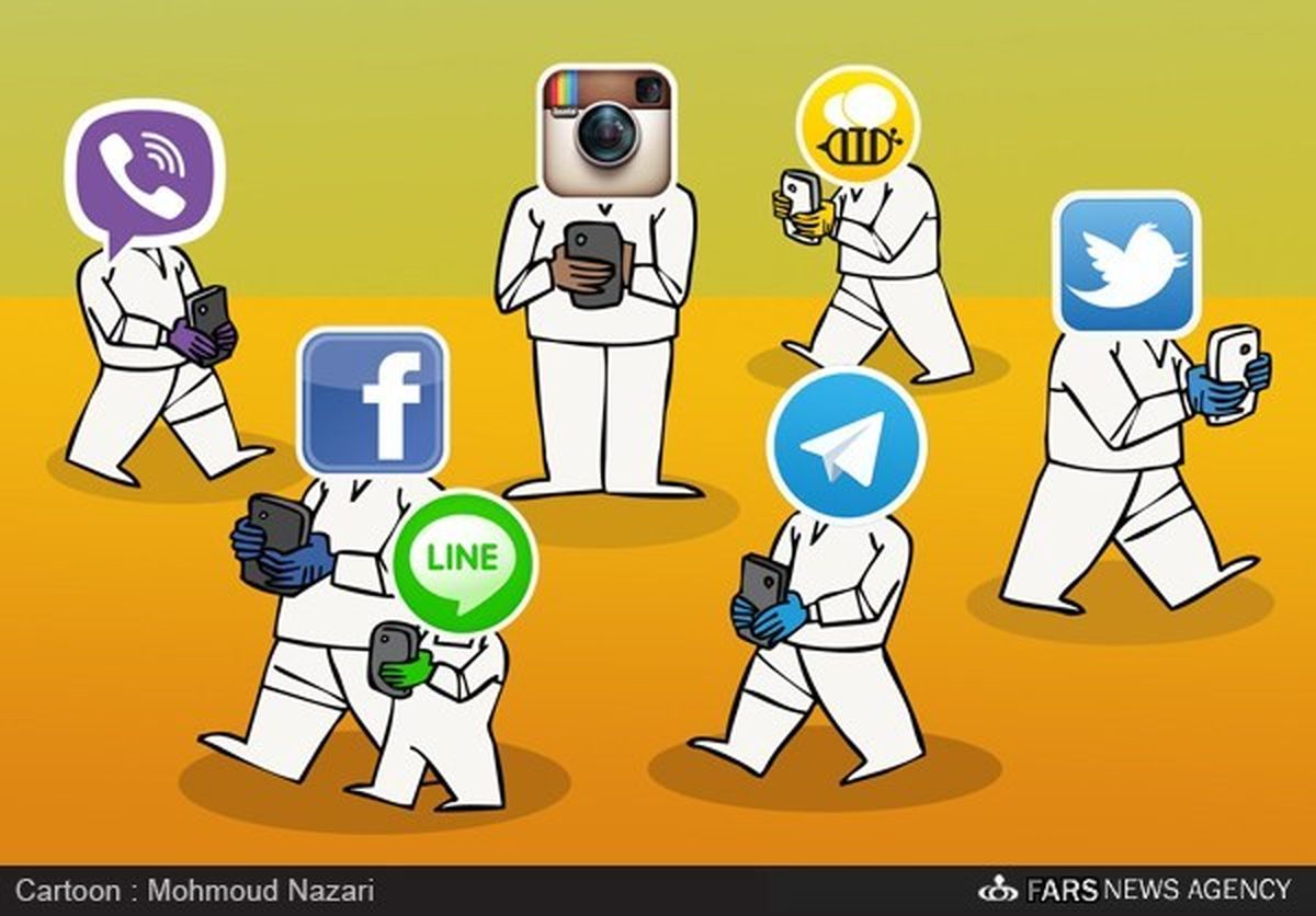 آدمهای مجازی!!/کاریکاتور