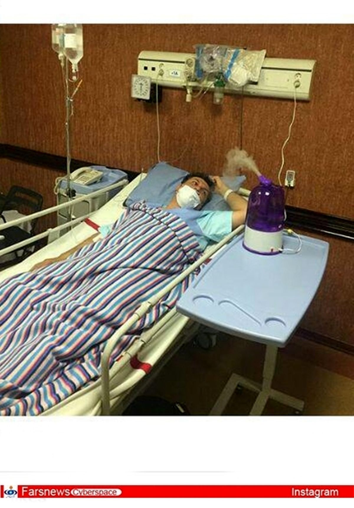 مجری تلویزیون در حال مبارزه با آنفلوآنزا+عکس