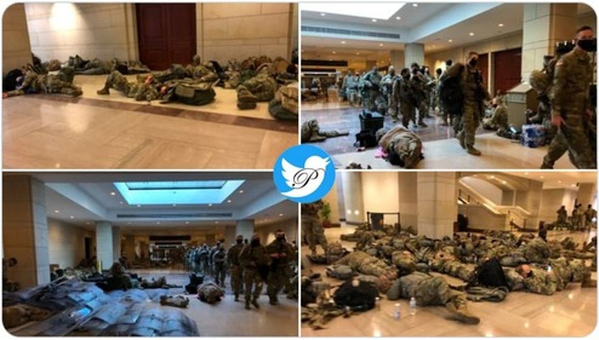 پادگانی شدن کنگره امریکا سوژه جهانی شد +عکس