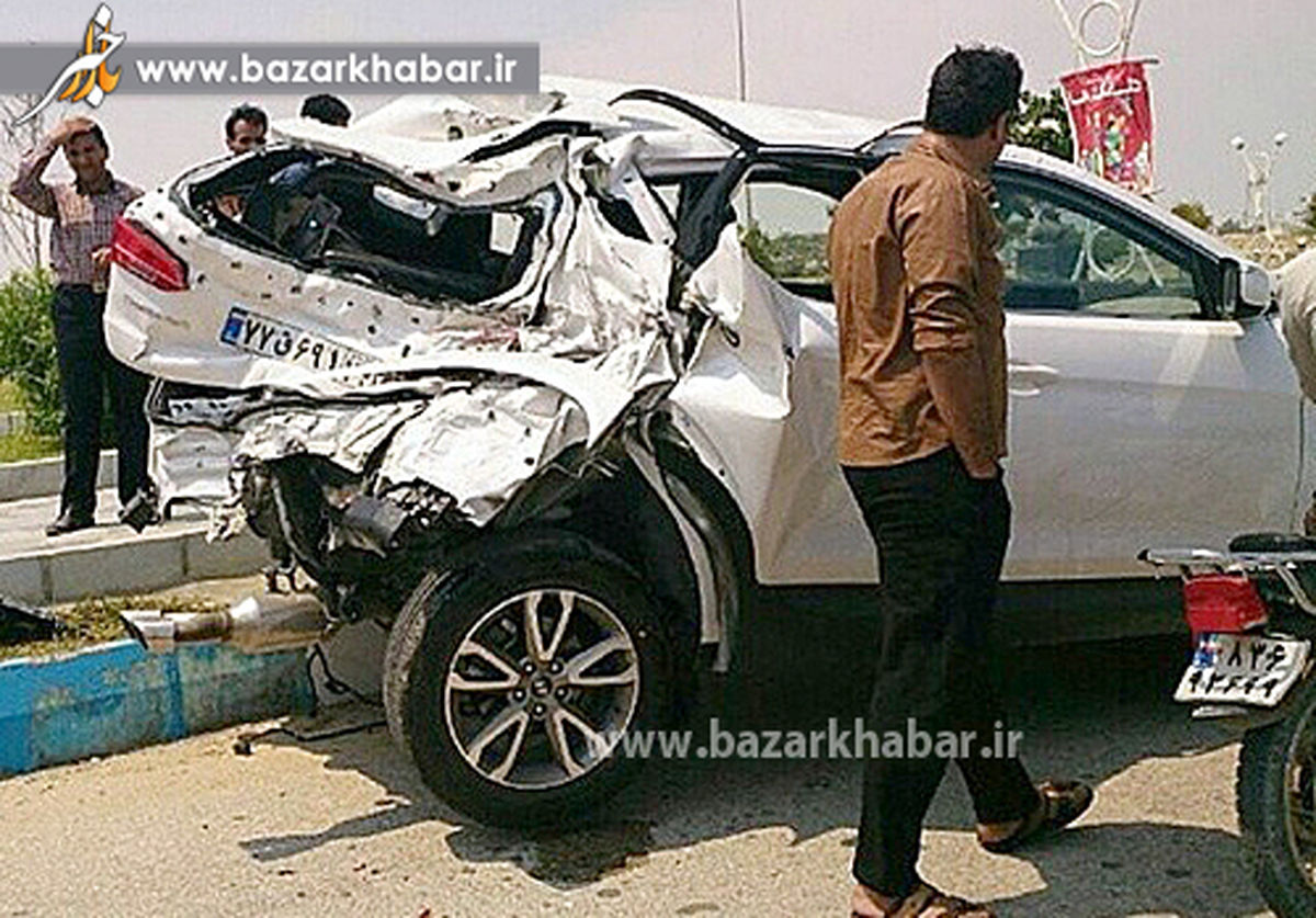 عکس/سانتافه جدید بعد از تصادف