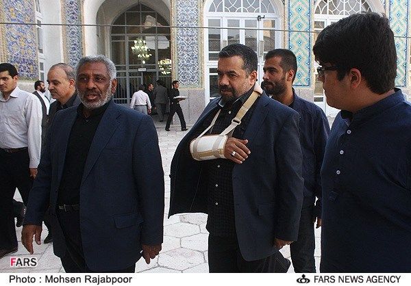 عکس/محمودکریمی درختم مادر حاج‌قاسم