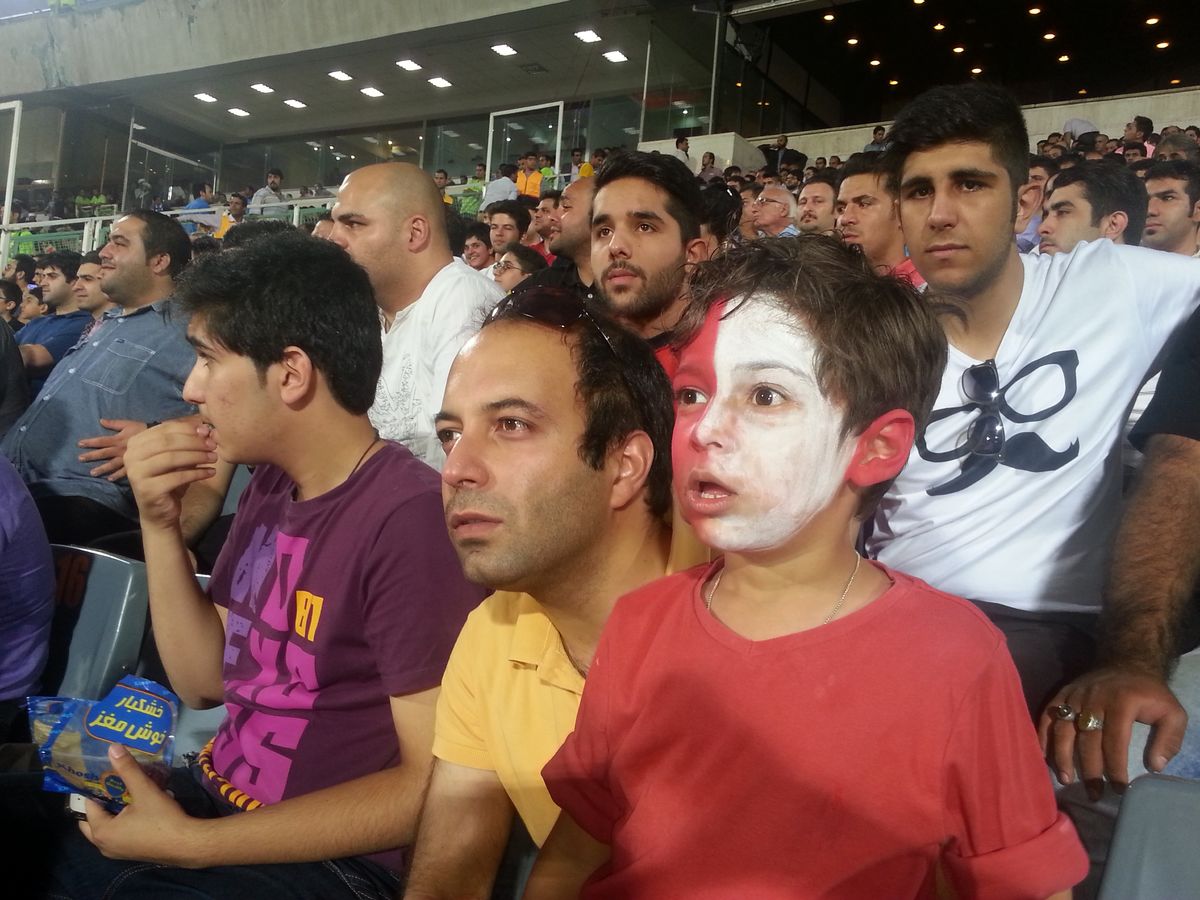 عکس/نجفزادهوفرزندشدراستادیومآزادی