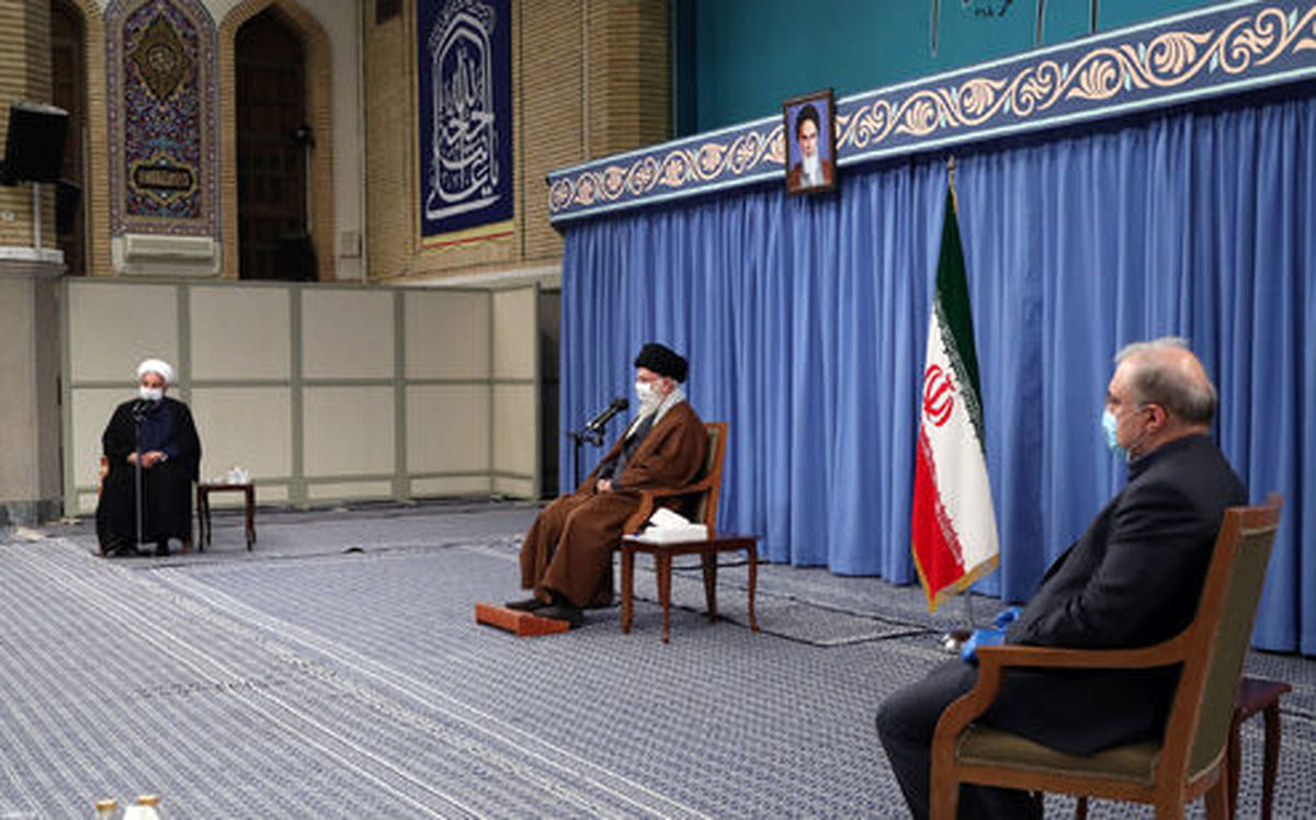 تصاویر: دیدار روحانی و  اعضای ستاد ملی کرونا با رهبر انقلاب