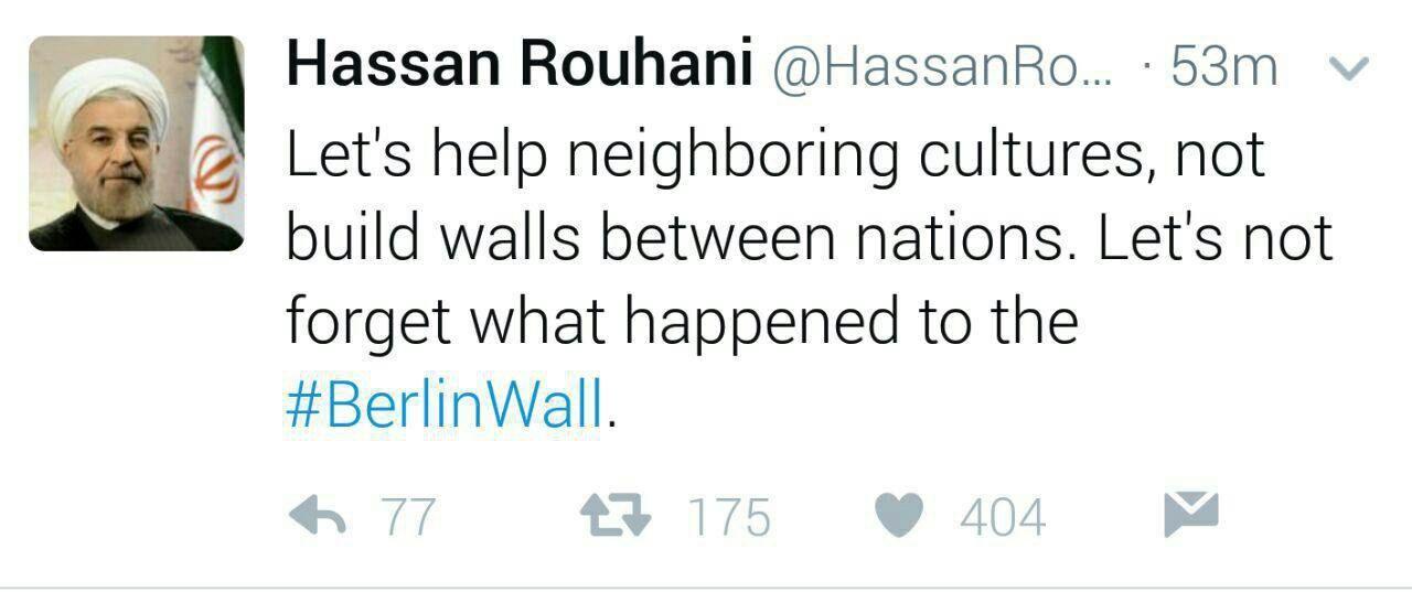 واکنش توئیتری روحانی به تصمیم بحث برانگیز ترامپ