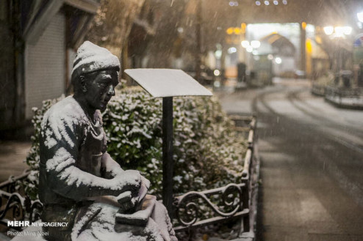 تصاویر: شب برفی تبریز