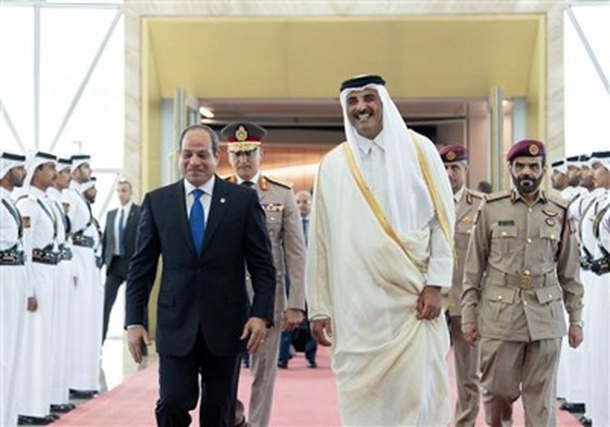 ورود السیسی به قطر
