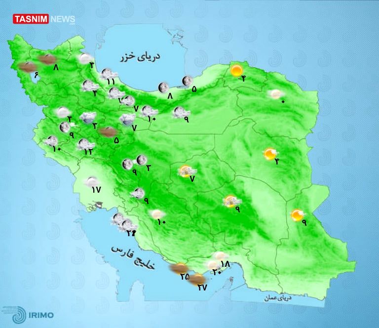 ورود سامانه بارشی جدید / آخر هفته کدام استان ها بارانی می شود؟