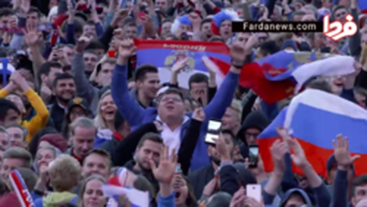 فیلم: شادی زایدالوصف هواداران روسیه پس از گلباران مصر