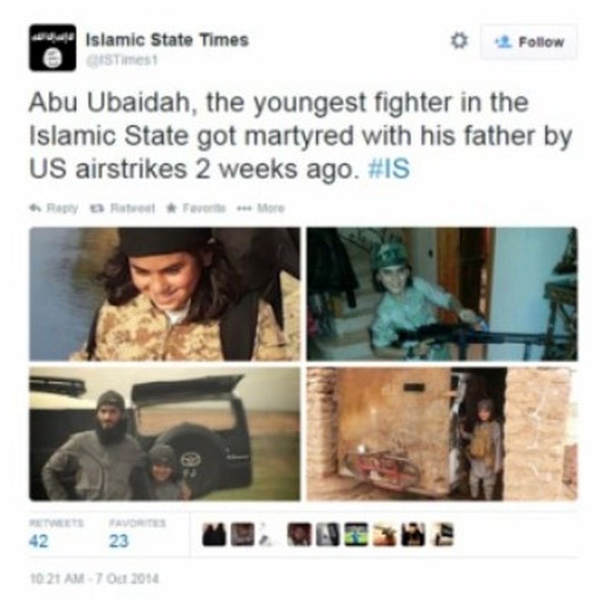 «بچه جنگنده» داعش مُرده است / عکس