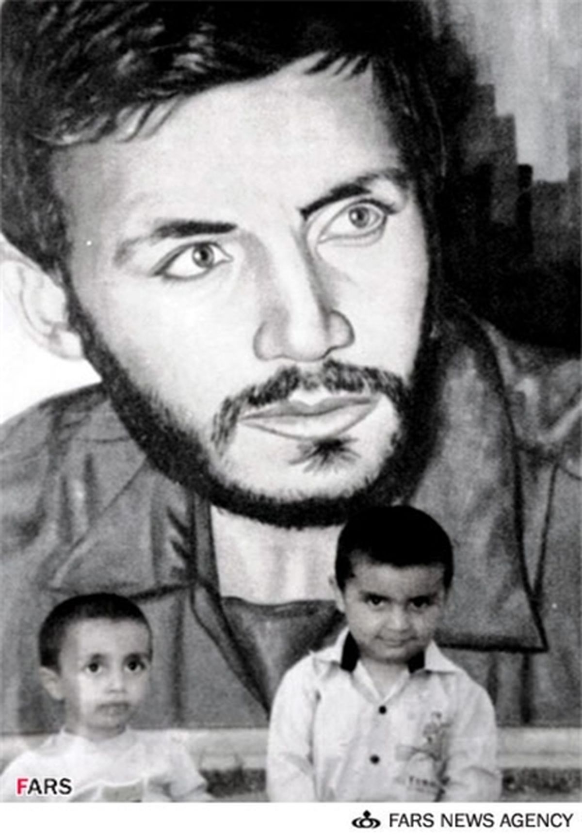 عکس یادگاری حاج همت بافرزندانش/تصاویر