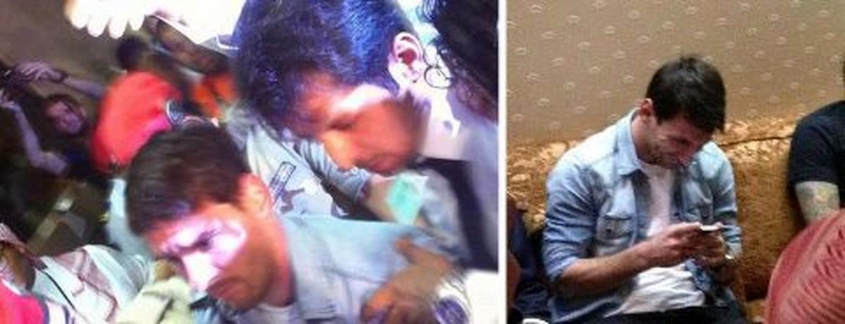 محاصره «مسی» در بین عربها/ عکس