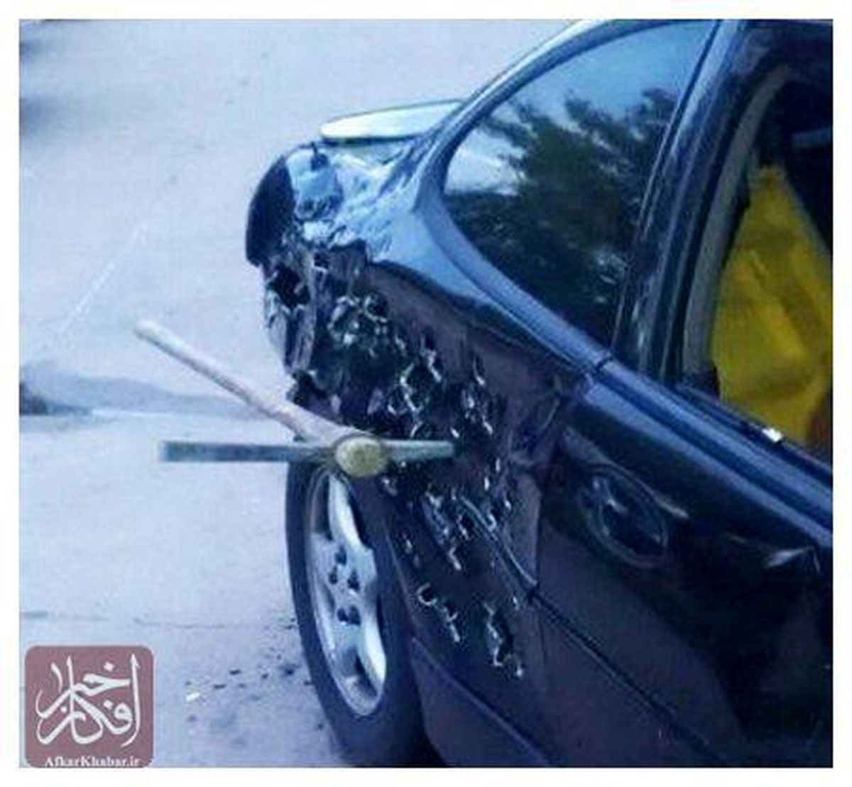 عکس: نتیجه پارک کردن مقابل پل یک بی‌اعصاب