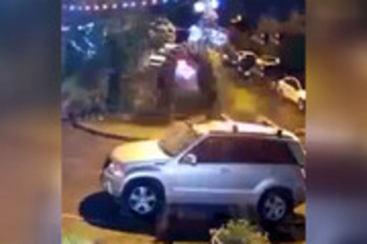 فیلم: پرتاب هندوانه روی سقف خودرو در روسیه!