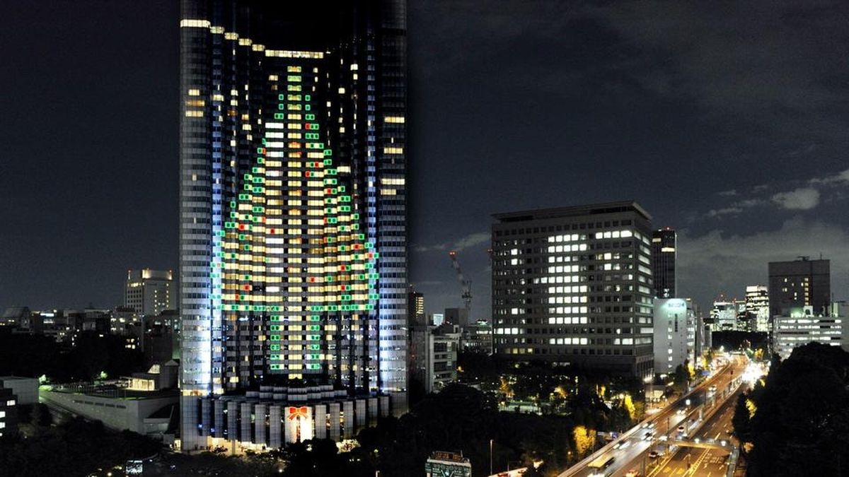 آذین بندی سال نومیلادی در شهرجهان