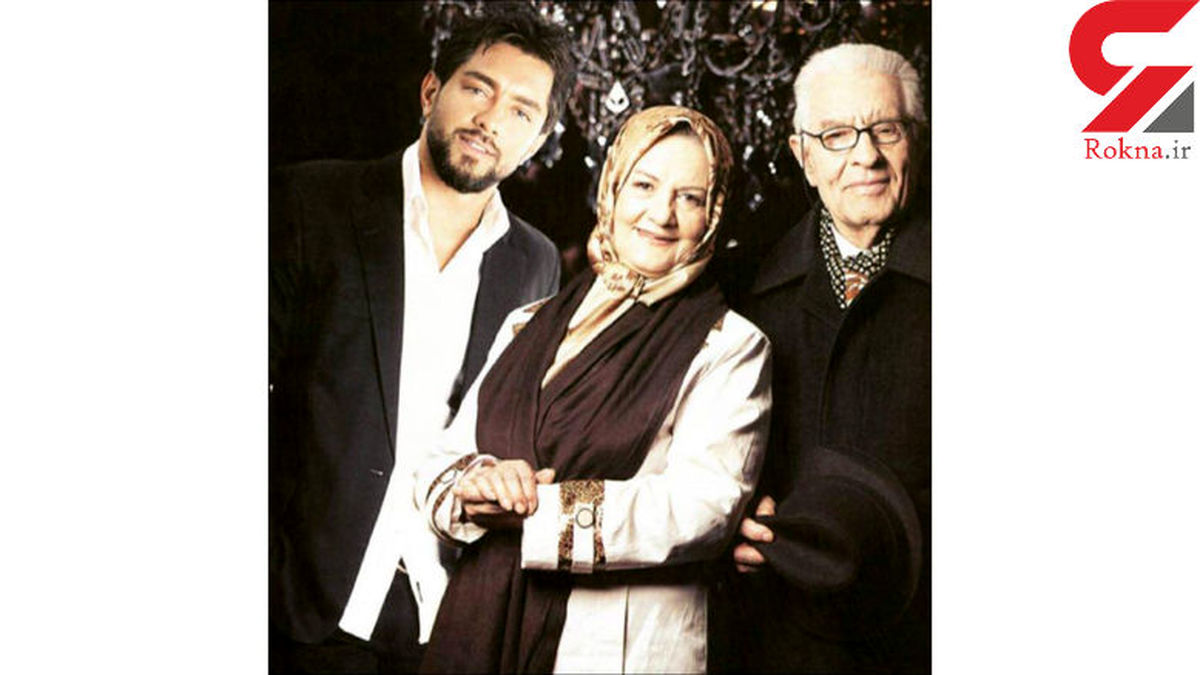 بهرام رادان و پدر و مادرش +عکس