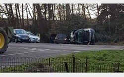 خودروی همسر ملکه انگلیس چپ شد! +عکس