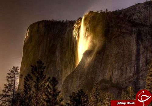 آبشار طلا در پارک ملی کالیفرنیا +تصاویر