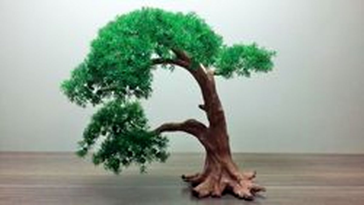 درخت بونسای مصنوعی بسازید