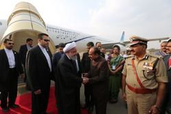 روحانی وارد هندوستان شد +عکس