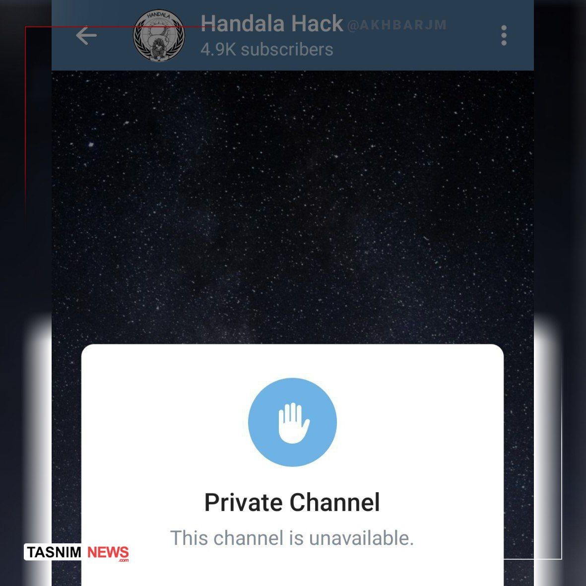 تلگرام کانال گروه هکری حنظله را مسدود کرد 