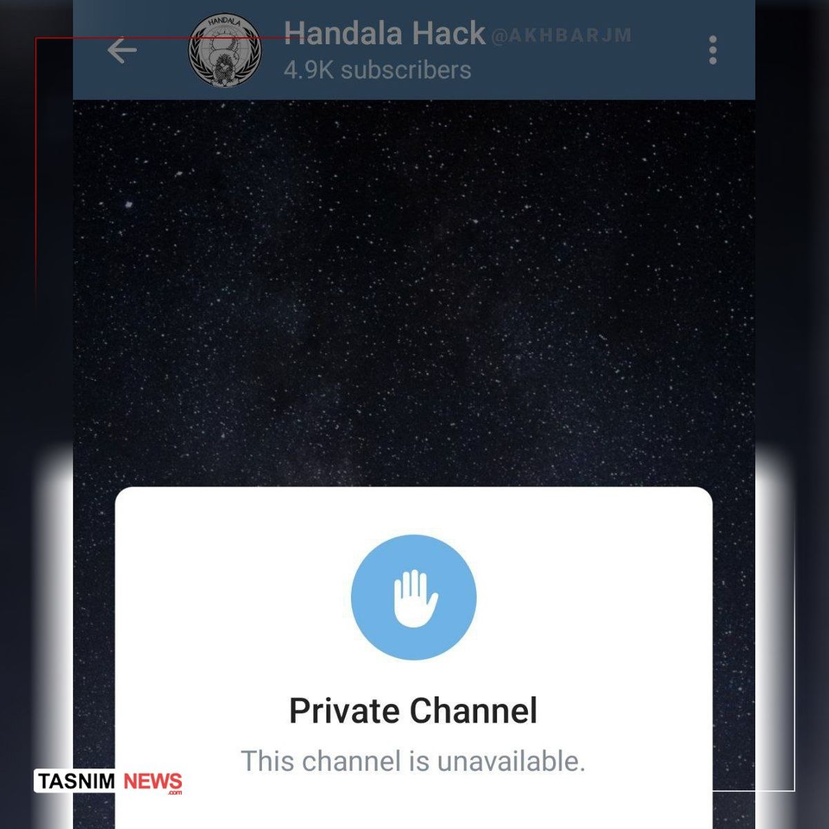 تلگرام کانال گروه هکری حنظله را مسدود کرد 