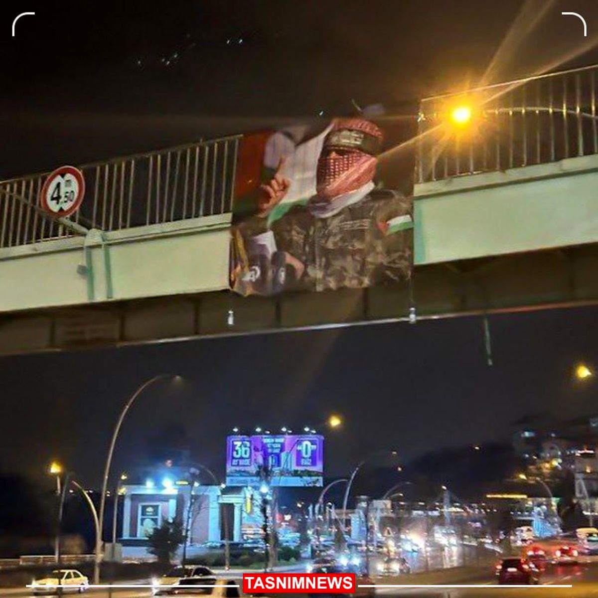 نصب تصاویر سخنگوی گردانهای القسام در ترکیه