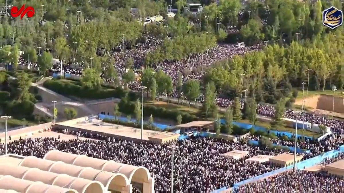 تصاویری از جمعیت انبوه مردم در نماز عید فطر در تهران