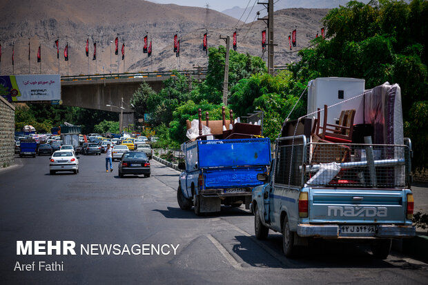 ترافیک سنگین در محور چالوس