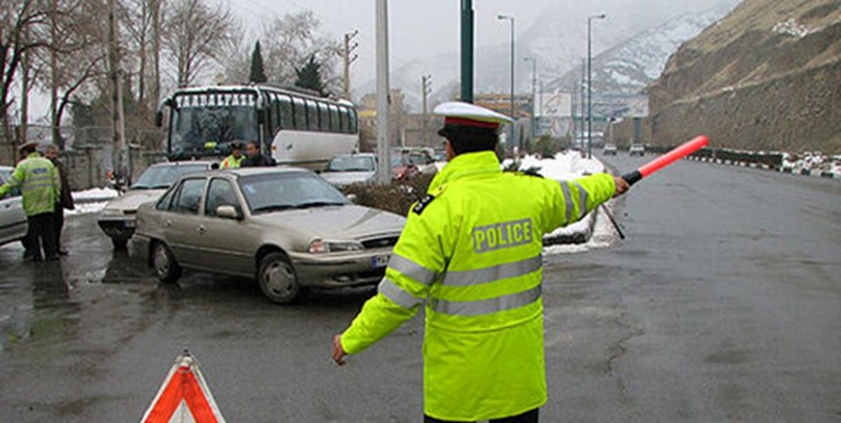 بارش برف و باران در محورهای ۱۶ استان