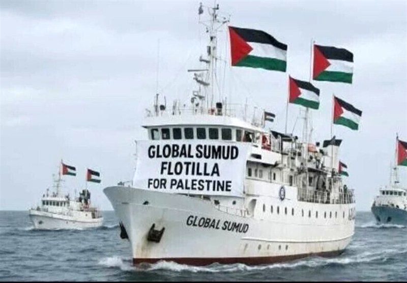  محاصره کاروان صمود توسط ناوچه‌های رژیم صهیونیستی