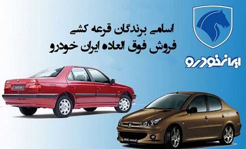 قرعه کشی ایران خودرو/ اعلام اسامی برندگان رزرو فروش فوق العاده ایران خودرو + لینک برندگان