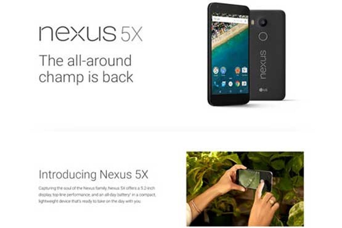 مشخصات نکسوس 5X منتشر شد