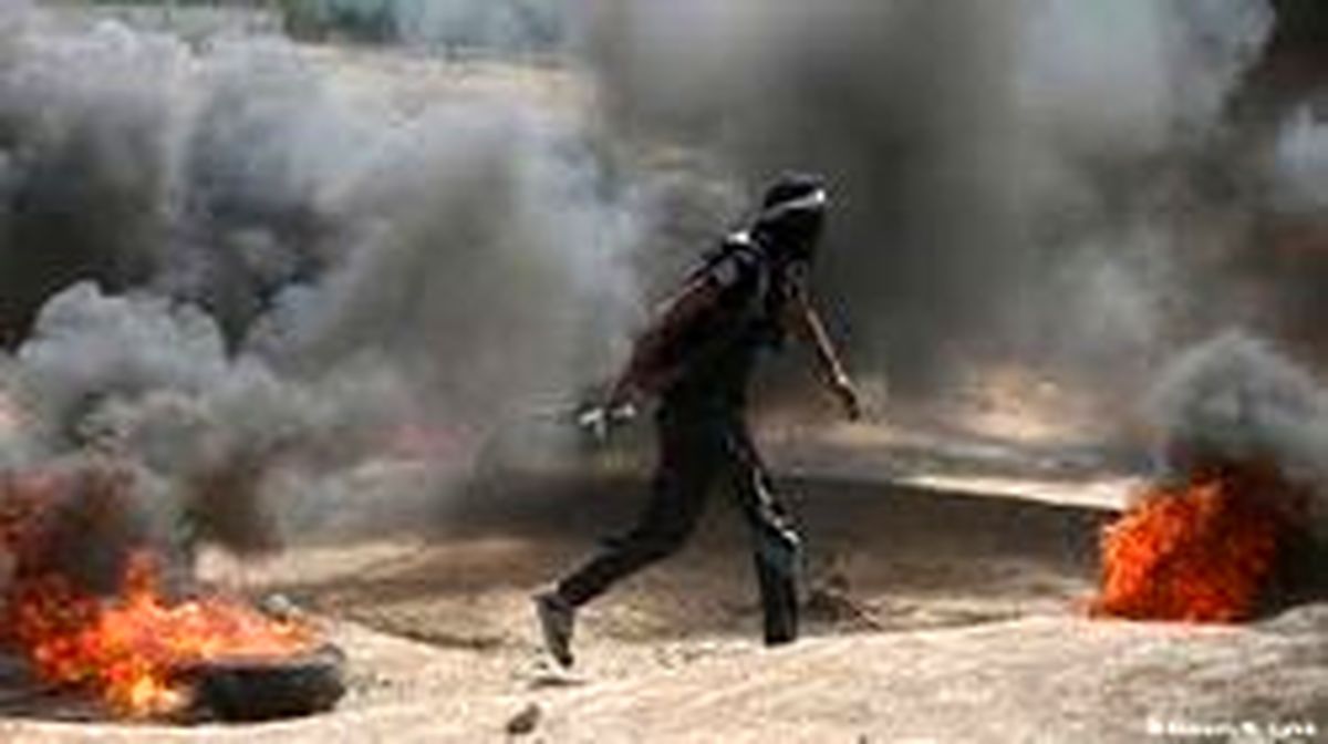 شهادت یک فلسطینی در غزه