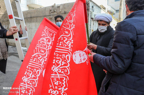 تصاویر: مزین شدن محلات تبریز به تصاویر شهید سردار سلیمانی