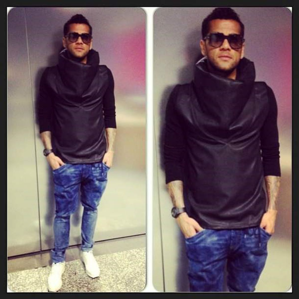 تیپ متفاوت یک فوتبالیست/تصاویر