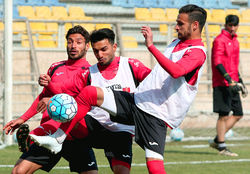 مصدومیت سید جلال حسینی در تمرین پرسپولیس