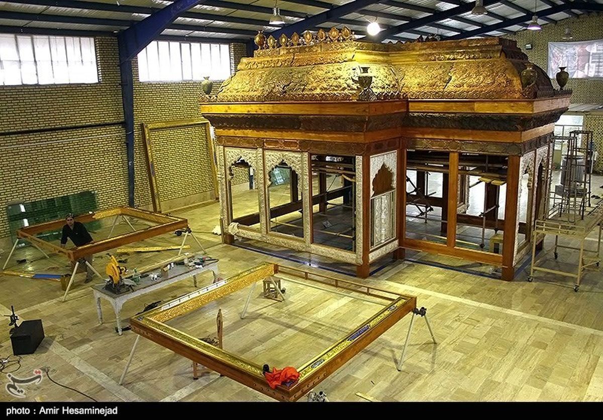 تصاویر / کارگاه ساخت ضریح حرمین عسگریین