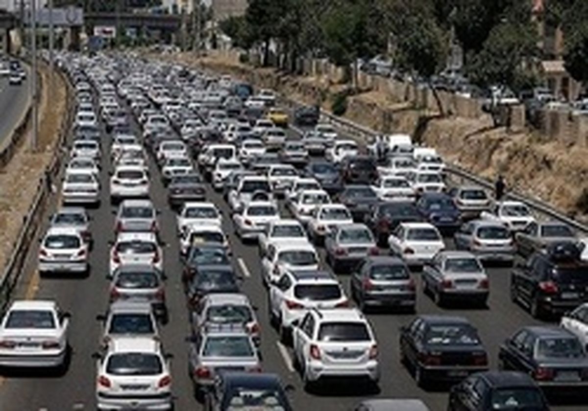 بارش باران در جاده مازندران