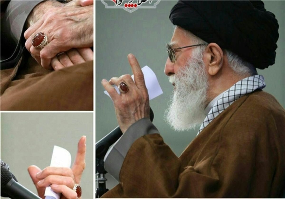 انگشتراهدایی جوانان انقلابی در دستان رهبر انقلاب +تصاویر