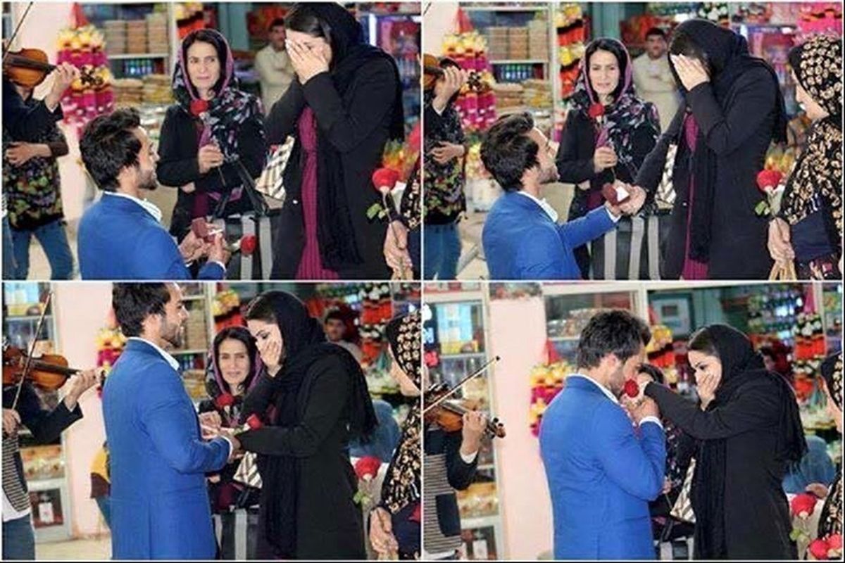 خواستگاری علنی در فرودگاه +عکس